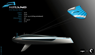 Illustration for article titled Kite Sailing Yacht Kitano Catches Steady Winds From On High